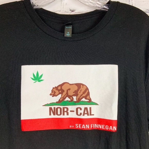 NOR‎ CAL California State Bear Black T-shirt M - Picture 3 of 6